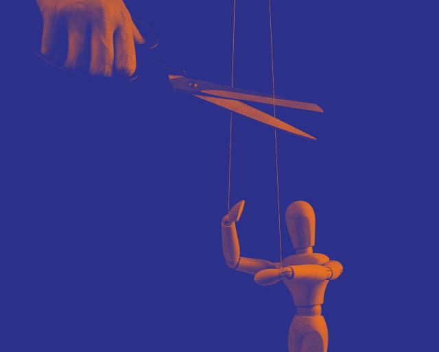 Coersive control metaphor - a puppet with strings